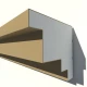 Cornisa decorativa exterior din polistiren NC153 250 x 250 x 2000 mm