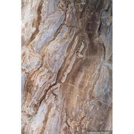 Panou Decorativ Marmură Ușoară "Arebescato Brown" 122x244 cm Lite Stone Premier Decor
