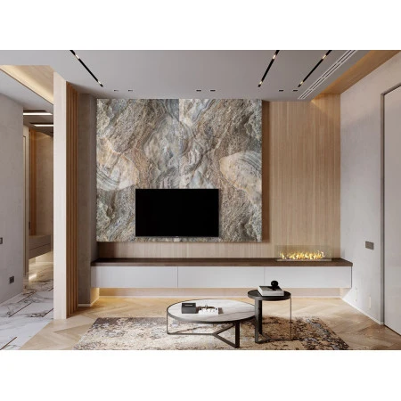 Panou Decorativ de Marmură Ușoară Lite Stone Onix Verde 122 cm x 244 cm Premier Decor