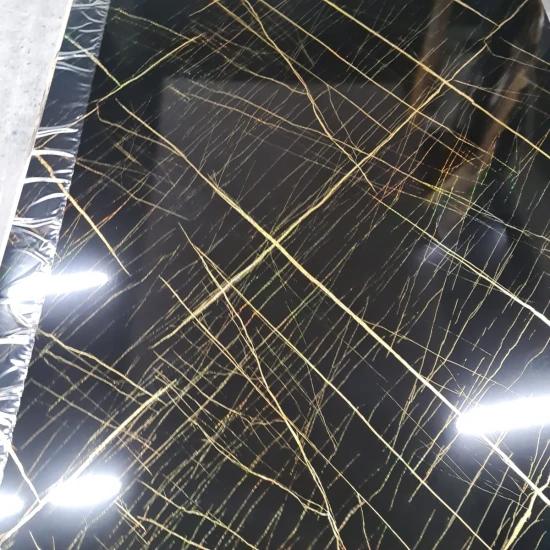 Panou decorativ marmura usoara Night Star Galaxy 122x244 cm
