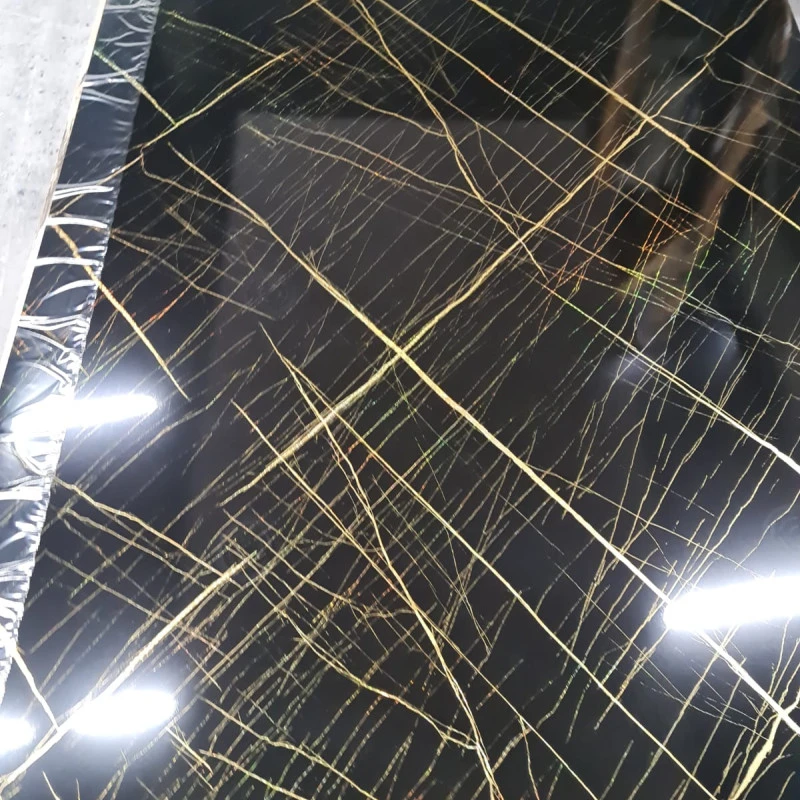 Panou decorativ marmura usoara Night Star Galaxy 122x244 cm