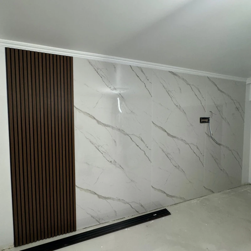 Panou Decorativ marmură ușoară Calacatta White Lite Stone 244x122