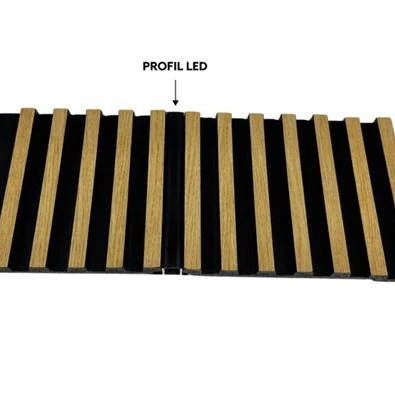 Profil aluminiu pentru banda LED 2m 53 mm x 13 mm negru