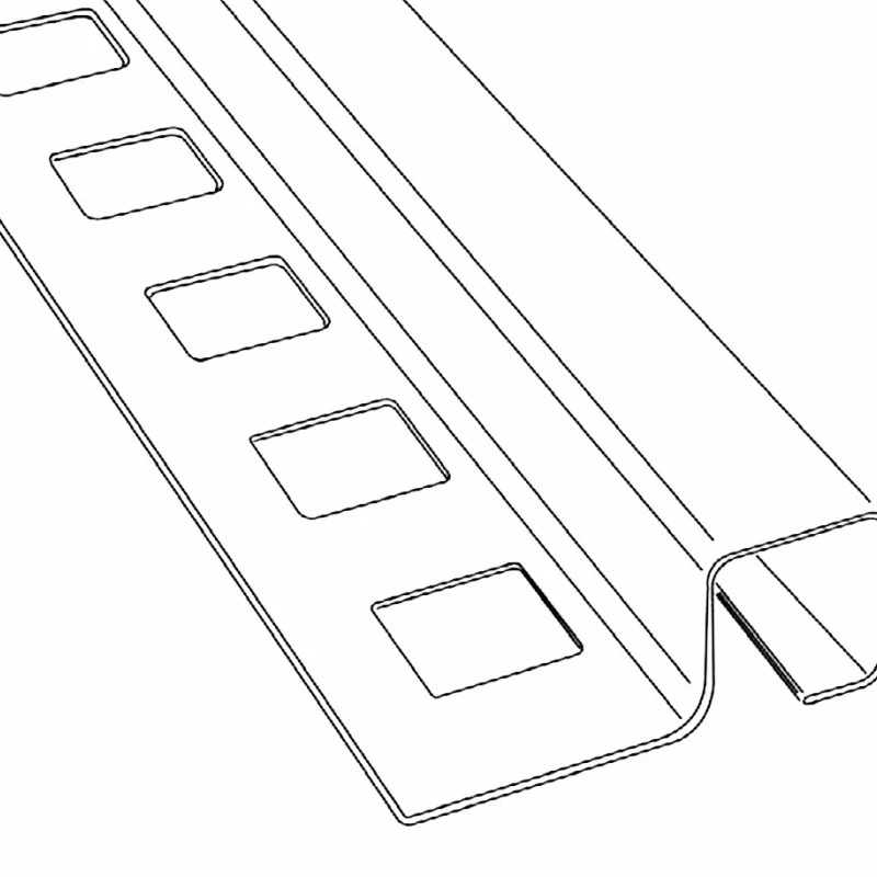 Profil colt exterior patrat 12 x 12 mm gresie si faianta auriu oglinda