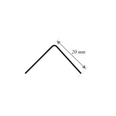 Profil de colț în formă de L din oțel inoxidabil auriu periat, 20 x 20 mm, oferă un finisaj texturat și discret, ideal pentru un design interior contemporan și sofisticat.