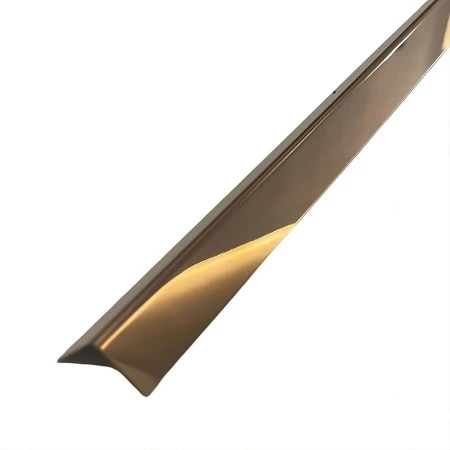Coltar inox 15x15 mm cupru lucios 2700 mm - Profil tip L