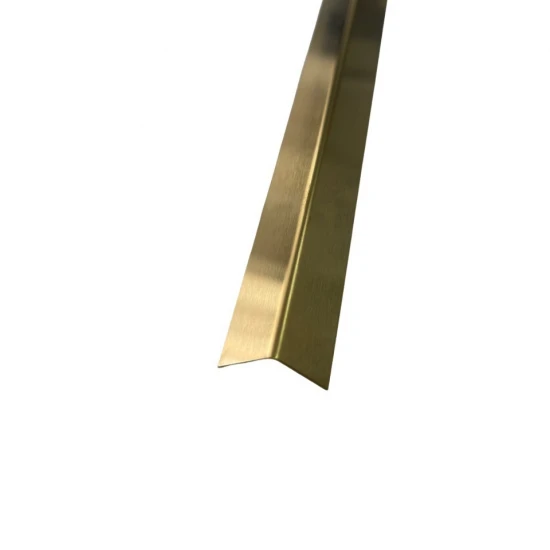 Coltar inox 15x15 mm auriu brush 2700 mm - Profil tip L Coltar inox 15x15 mm auriu brush 2700 mm - Profil tip L