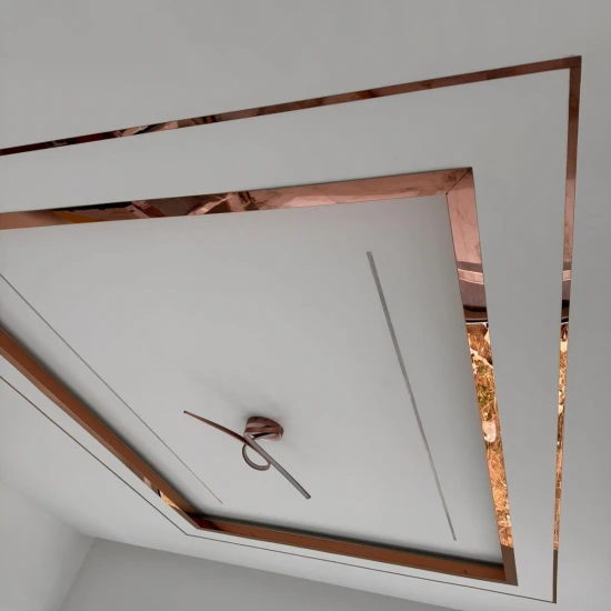 Coltar inox 50x50 mm cupru lucios 2700 mm - Profil tip L