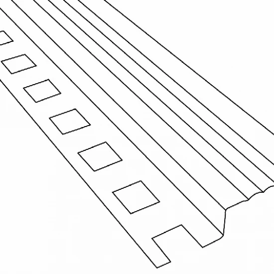 Profil inox, terminatie treapta gresie, 10x30 mm, Crom Brush, Antiderapant
