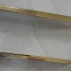 Profil inox, terminatie treapta gresie 10x30 mm, auriu oglinda, antiderapant
