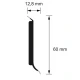 Plintă decorativă parchet semirigidă lată cu margini flexibile 25560 2.5 m