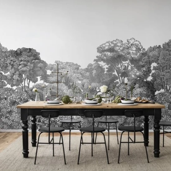 Fototapet premium, model 3d,  Bellewood Grey Toile, dimensiuni pe comanda