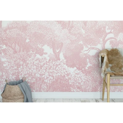 Fototapet premium, model 3d, Fototapet pentru visători, Pink, dimensiuni pe comanda Rebel Walls