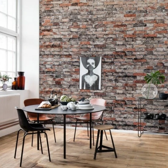 Fototapet premium, model 3d, Perete roșu de cărămidă, Brickwork, dimensiuni pe comanda