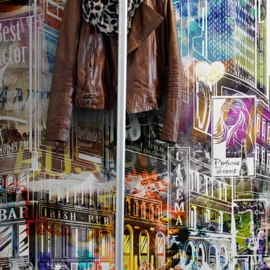 Fototapet premium, model 3d, New York, Cartoon City, graffiti, dimensiuni pe comanda