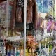 Fototapet premium, model 3d, New York, Cartoon City, graffiti, dimensiuni pe comanda