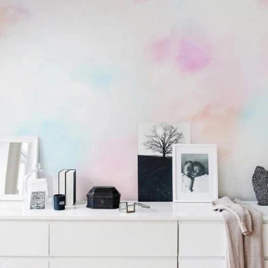 Fototapet premium, model 3d, zonă de confort cu nori Coral Clouds, dimensiuni pe comanda