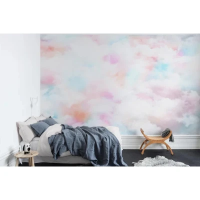Fototapet premium, model 3d, zonă de confort cu nori Coral Clouds, dimensiuni pe comanda Rebel Walls