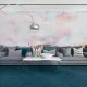 Fototapet premium, model 3d, zonă de confort cu nori Coral Clouds, dimensiuni pe comanda