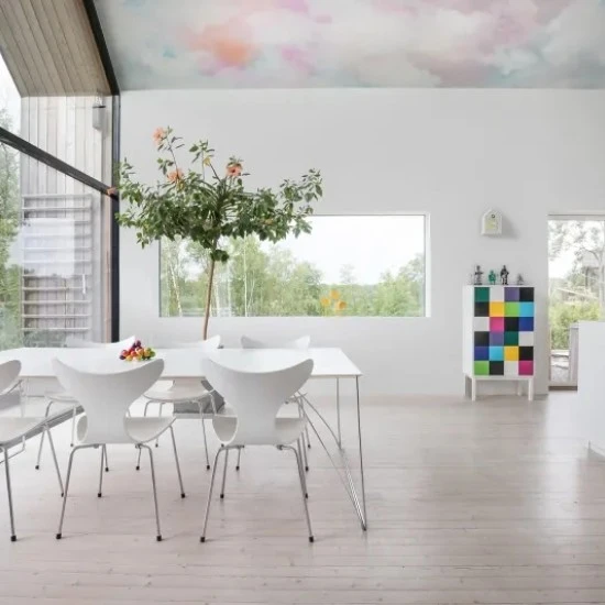 Fototapet premium, model 3d, zonă de confort cu nori Coral Clouds, dimensiuni pe comanda