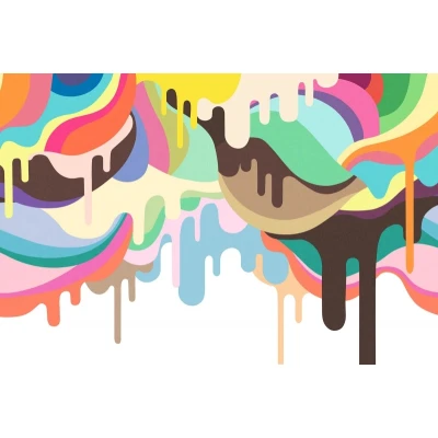 Fototapet premium, model 3d, amatorii de dulciuri, Dripping Ice Cream, Ceiling, dimensiuni pe comanda Rebel Walls