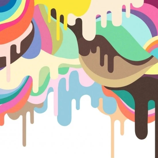 Fototapet premium, model 3d, amatorii de dulciuri, Dripping Ice Cream, Ceiling, dimensiuni pe comanda