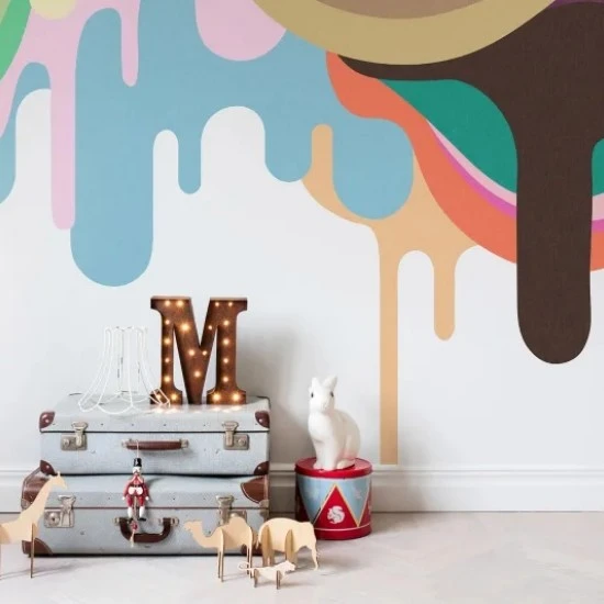 Fototapet premium, model 3d, amatorii de dulciuri, Dripping Ice Cream, Ceiling, dimensiuni pe comanda