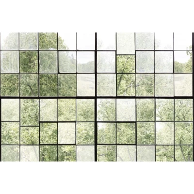 Fototapet premium, model 3d, Factory Window, Pastel, dimensiuni pe comanda Rebel Walls