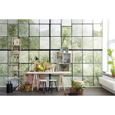 Fototapet premium, model 3d, Factory Window, Pastel, dimensiuni pe comanda Rebel Walls