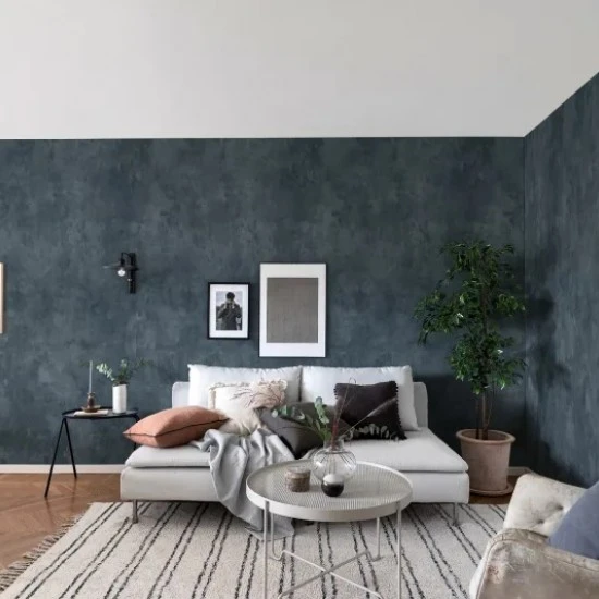 Fototapet premium, model 3d, suprafețe dramatice pentru spații extraordinare, Fresco Wall, Blue, dimensiuni pe comanda