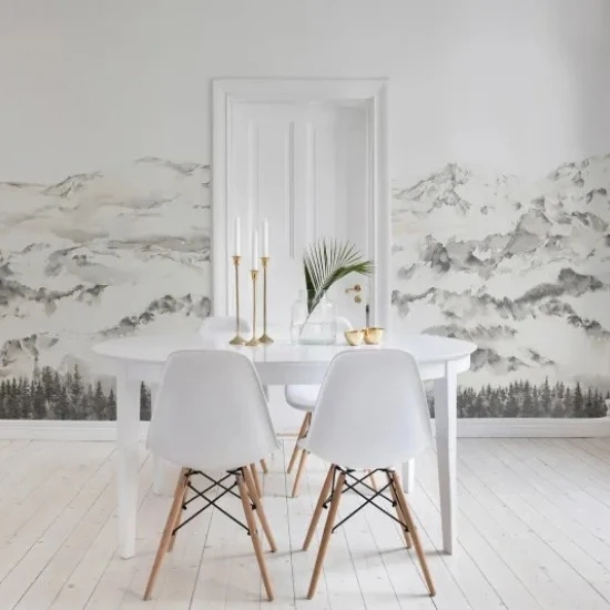 Fototapet premium, model 3d, delicatețea griului, dimensiuni pe comanda