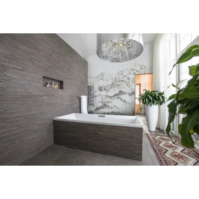 Fototapet premium, model 3d, delicatețea griului, dimensiuni pe comanda Rebel Walls