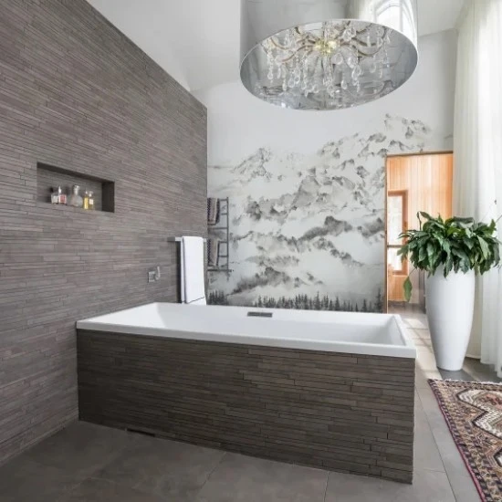 Fototapet premium, model 3d, delicatețea griului, dimensiuni pe comanda