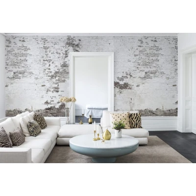 Fototapet premium, model 3d, cărămidă Industrial Ivory, dimensiuni pe comanda Rebel Walls