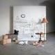 Fototapet premium, model 3d, Case conturate London Houses, Pastel, dimensiuni pe comanda