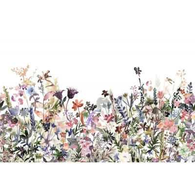 Fototapet premium, model 3d, flori sălbatice May Meadow, Pastel, dimensiuni pe comanda Rebel Walls