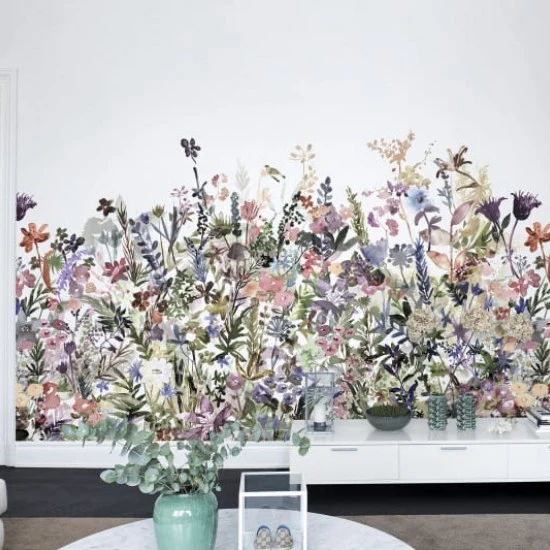 Fototapet premium, model 3d, flori sălbatice May Meadow, Pastel, dimensiuni pe comanda