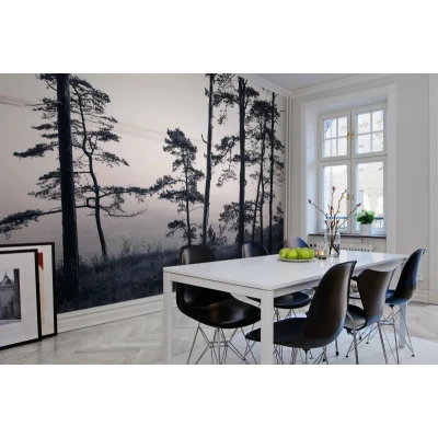 Fototapet premium, model 3d, pini și priveliștea oceanului Old Pine Trees, dimensiuni pe comanda Rebel Walls