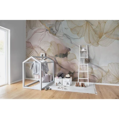 Fototapet premium, model 3d, Fototapet luxuriant cu marmură Opulence, Pink Marble, Pastel, dimensiuni pe comanda Rebel Walls