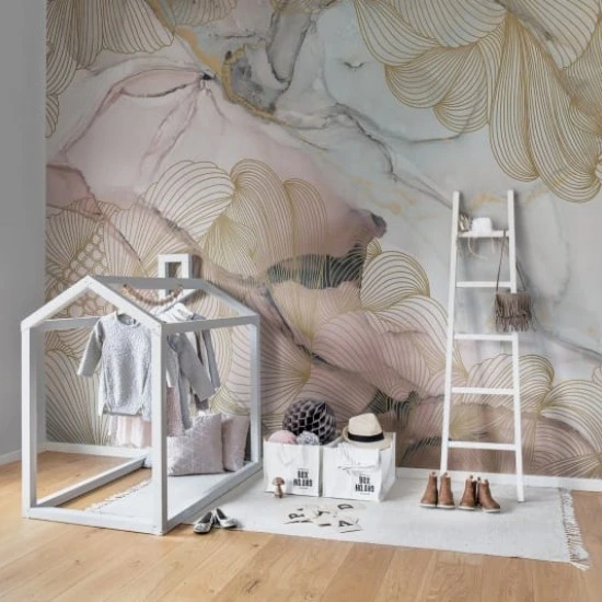 Fototapet premium, model 3d, Fototapet luxuriant cu marmură Opulence, Pink Marble, Pastel, dimensiuni pe comanda