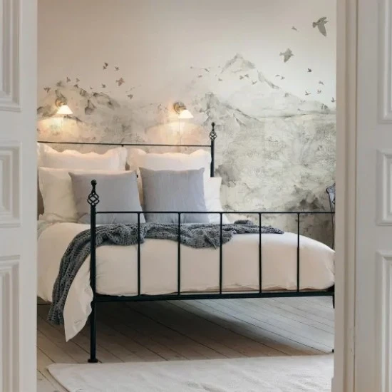 Fototapet premium, model 3d, lanț montan Paper Mountains, Pastel, dimensiuni pe comanda