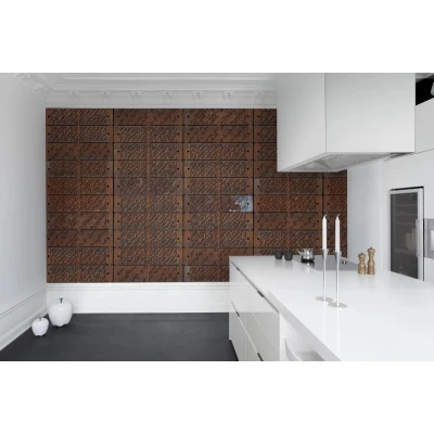 Fototapet premium, model 3d, fațada unei clădiri Punch Cards, dimensiuni pe comanda Rebel Walls
