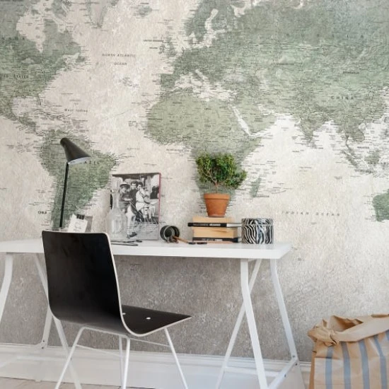 Fototapet premium, model 3d, harti scoala School Atlas, Pastel, dimensiuni pe comanda