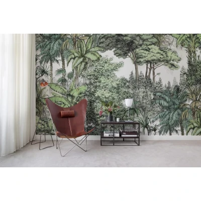 Fototapet premium, model 3d, Junglă cu stil Secret Garden, Lush, dimensiuni pe comanda Rebel Walls