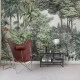 Fototapet premium, model 3d, Junglă cu stil Secret Garden, Lush, dimensiuni pe comanda