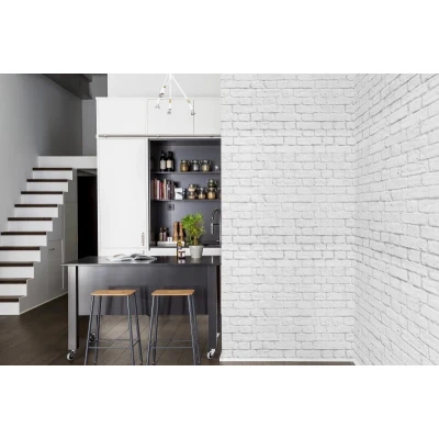 Fototapet premium, model 3d, cărămizi albe Soft Bricks, dimensiuni pe comanda Rebel Walls