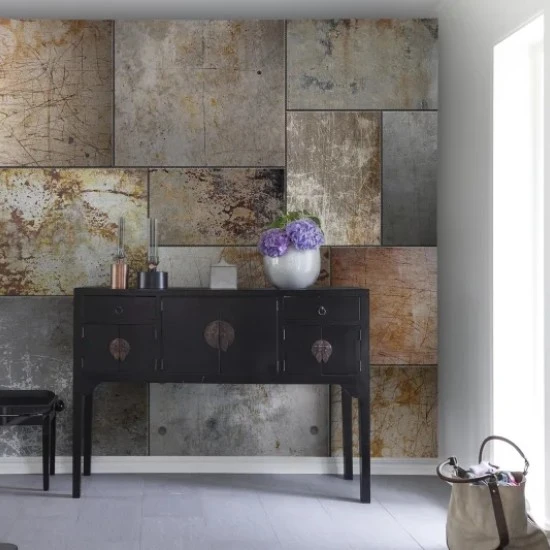 Fototapet premium, model 3d, metal zgâriat Steel, dimensiuni pe comanda