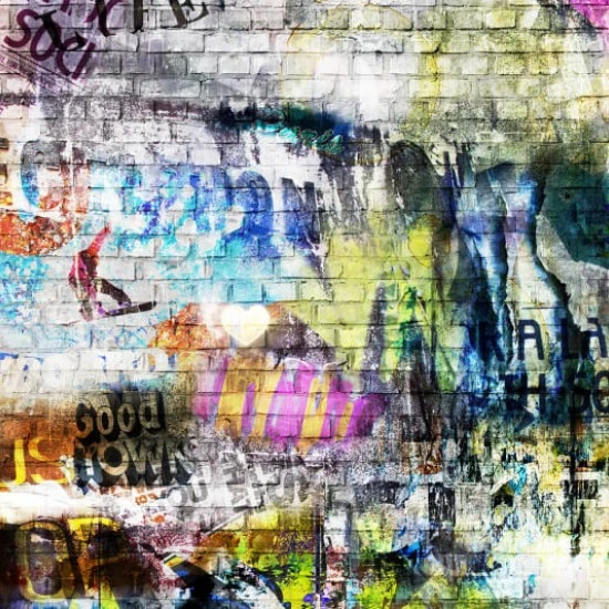 Fototapet premium, model 3d, alee cu caracter urban, Street Art, brick wall dimensiuni pe comanda