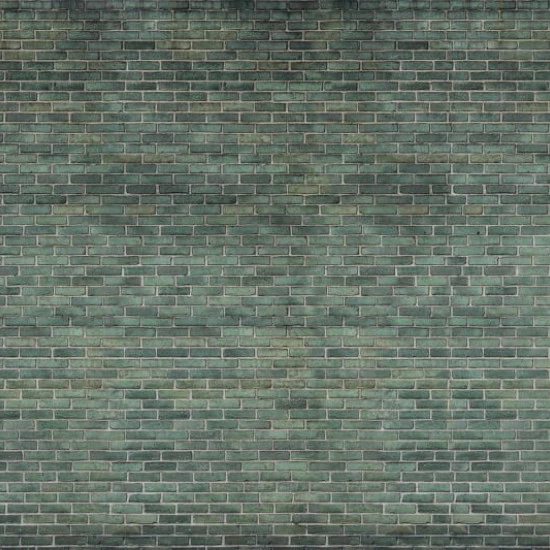 Fototapet premium, model 3d, zid de cărămizi, Urban Emerald, dimensiuni pe comanda