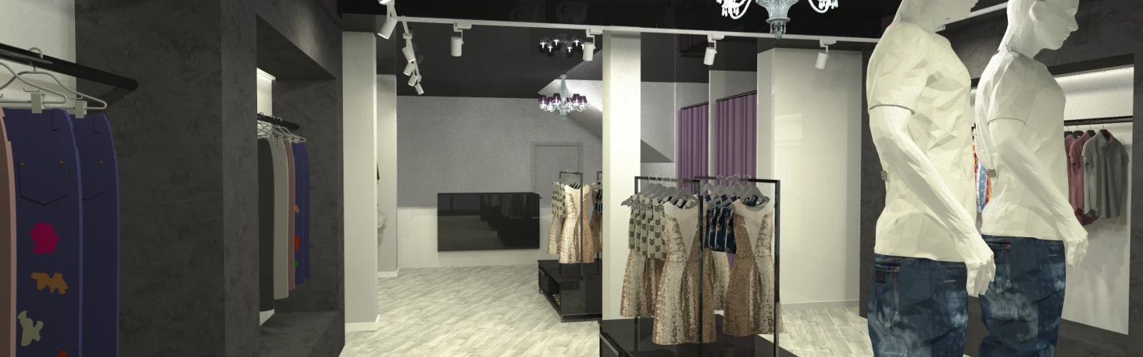 Proiect Design Interior Magazin de Haine Ramnicu Valcea, jud. Valcea